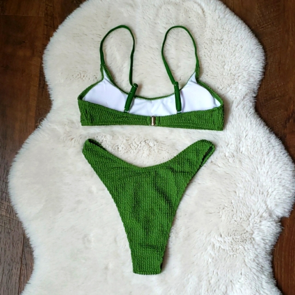 Scrunchy Scoop Top and Brazilian Bottom Bikini Set - Picture 6 of 7